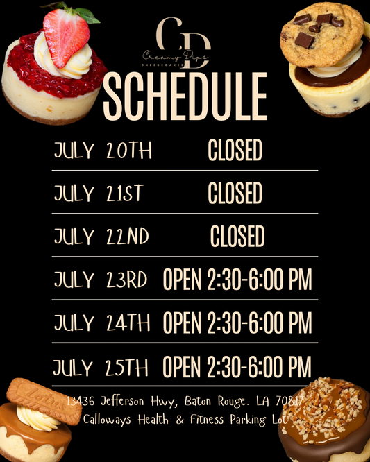This Weeks Schedule